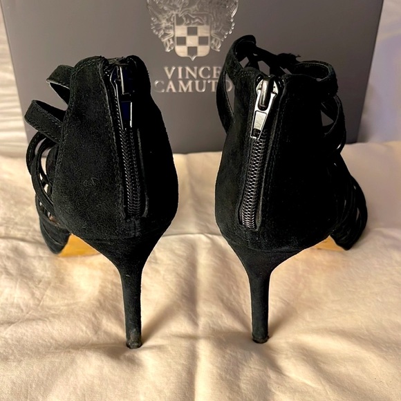 Vince Camuto Zayna Suede Lace up Strappy Sandal Heels - Picture 3 of 10
